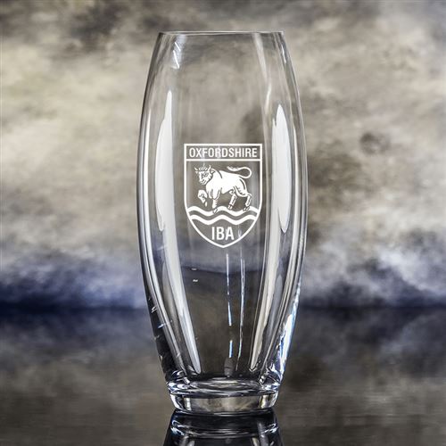 Large Crystal Engraved Mars Vase