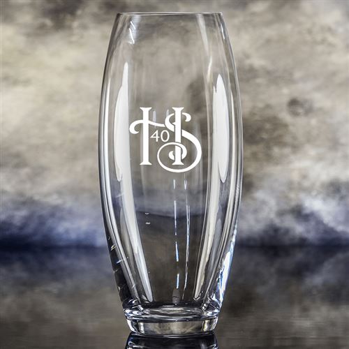 Large Crystal Engraved Mars Vase